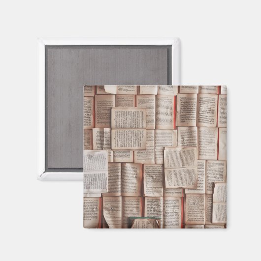 Vintage Bücher Magnet (Vorderseite/Rückseite)