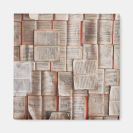 Vintage Bücher Magnet