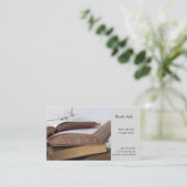 Vintage Bücher mit Brille Visitenkarte (Stehend Vorderseite)