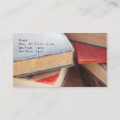 Vintage Bücher mit Brille Visitenkarte (Rückseite)