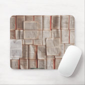 Vintage Bücher Mousepad (Mit Mouse)