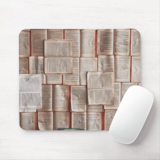 Vintage Bücher Mousepad (Mit Mouse)