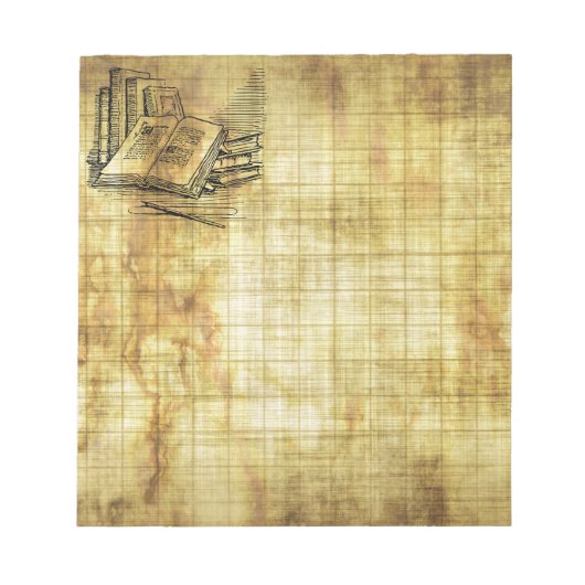 Vintage Bücher Notizblock (Vorderseite)