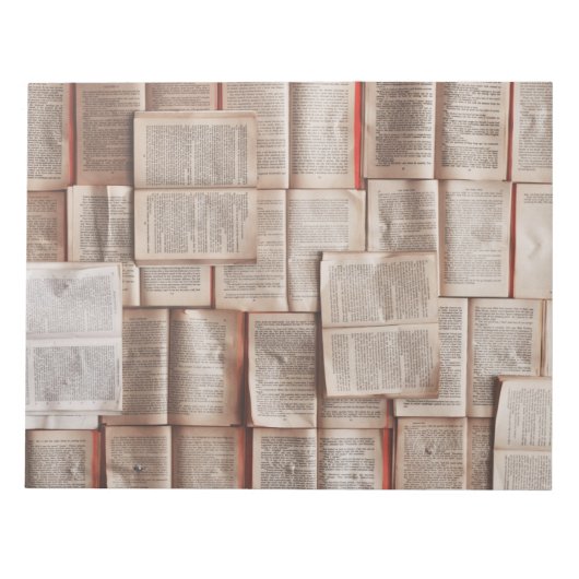 Vintage Bücher Notizblock (Vorderseite)