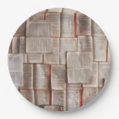 Vintage Bücher Pappteller (Vorderseite)