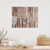 Vintage Bücher Poster (Küche)