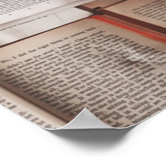 Vintage Bücher Poster (Ecke)