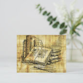 Vintage Bücher Postkarte (Stehend Vorderseite)