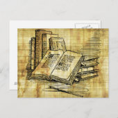 Vintage Bücher Postkarte (Vorne/Hinten)