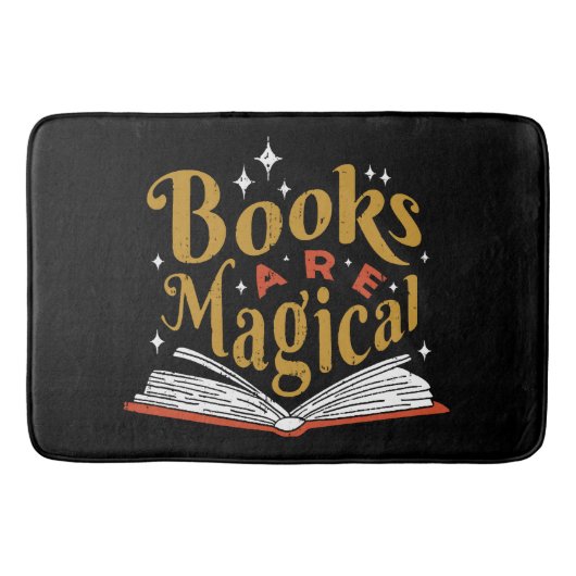 Vintage Bücher sind magisch Badematte (Vorderseite)