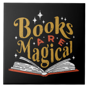 Vintage-Bücher sind magisch Fliese