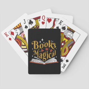 Vintage-Bücher sind magisch Spielkarten