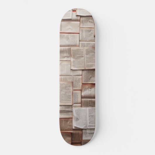 Vintage Bücher Skateboard (Vorderseite)
