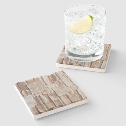 Vintage Bücher Steinuntersetzer (Seitenansicht)