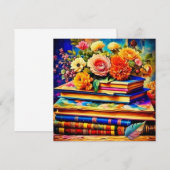 Vintage Bücher und Blume (Vorne/Hinten)