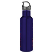 Vintage Bücher und Blume Edelstahlflasche (Rückseite)