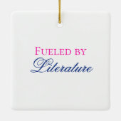 Vintage Bücher und Blume Keramikornament (Rückseite)