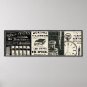 Vintage Bücher und Büromaterial Poster (Vorne)