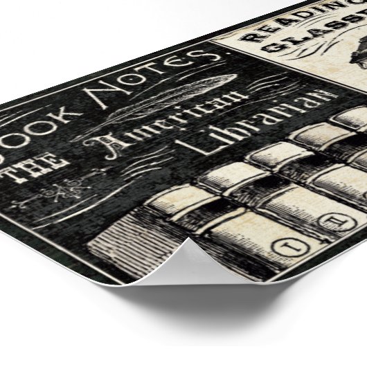 Vintage Bücher und Büromaterial Poster (Ecke)