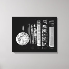 Vintage Bücher und Globe Leinwanddruck