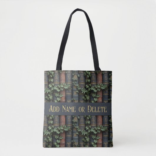 Vintage Bücher und Ivy Tote Bag Tasche (Vorderseite)
