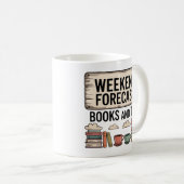 Vintage Bücher und Tee gemütlich Wochenende Kaffeetasse (VorderseiteRechts)