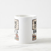 Vintage Bücher und Tee gemütlich Wochenende Kaffeetasse (Mittel)