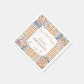 Vintage Bücher und Wildblumen Kinderdusche Serviette (Ecke)