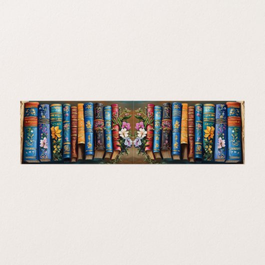 Vintage Bücher Visitenkarten (Außenseite Aufgefaltet)