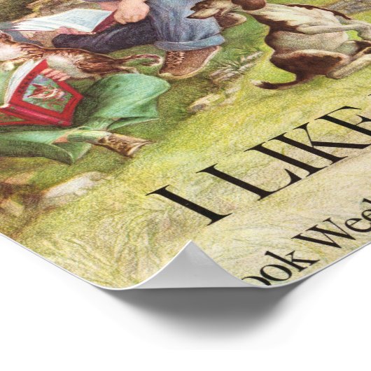 Vintage Bücher Werbeplakat Poster (Ecke)