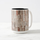 Vintage Bücher Zweifarbige Tasse (VorderseiteRechts)