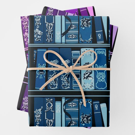 Vintage Bücherregale Geschenkpapier Set (Beispiel)