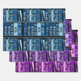 Vintage Bücherregale Geschenkpapier Set