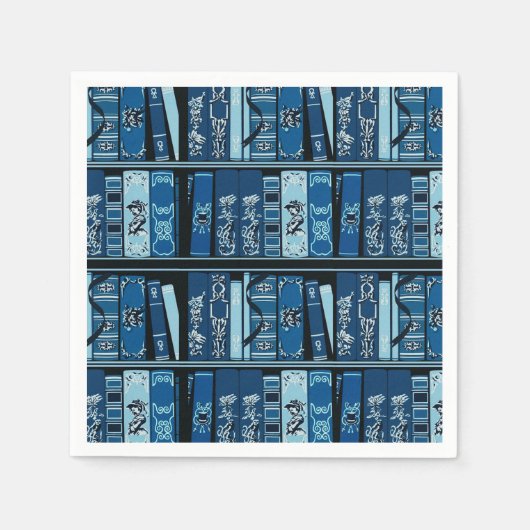 Vintage Bücherregale Serviette (Vorderseite)