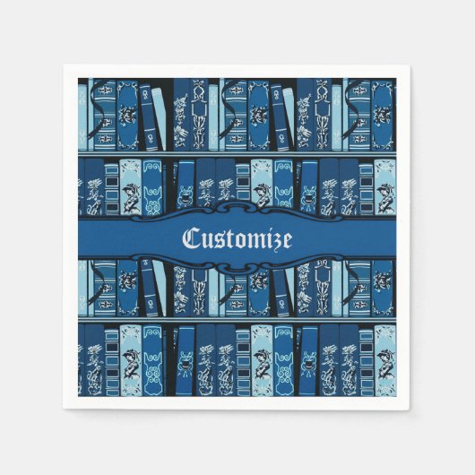 Vintage Bücherregale Serviette (Vorderseite)