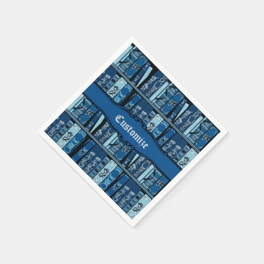 Vintage Bücherregale Serviette (Ecke)