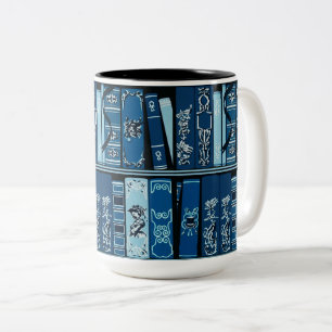 Vintage Bücherregale Zweifarbige Tasse