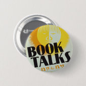 Vintage "Buchgespräche" Abzeichen Button (Vorne & Hinten)