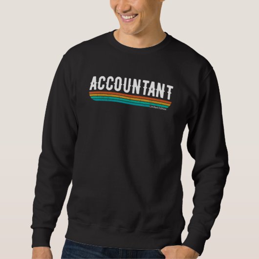 Vintage Buchhalter Berufsbezeichnung Beruf Arbeit Sweatshirt (Vorderseite)