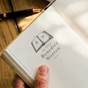 Vintage-Buchillustration Initialen Ex Libris Buch Permastempel