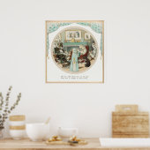 Vintage-Buchillustration Poster (Küche)