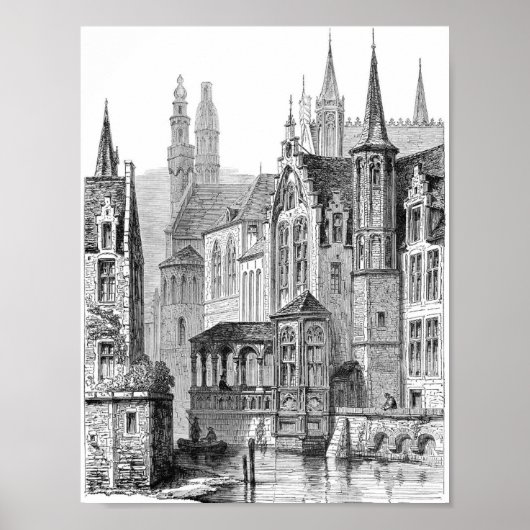 Vintage-Buchillustration Poster (Vorne)
