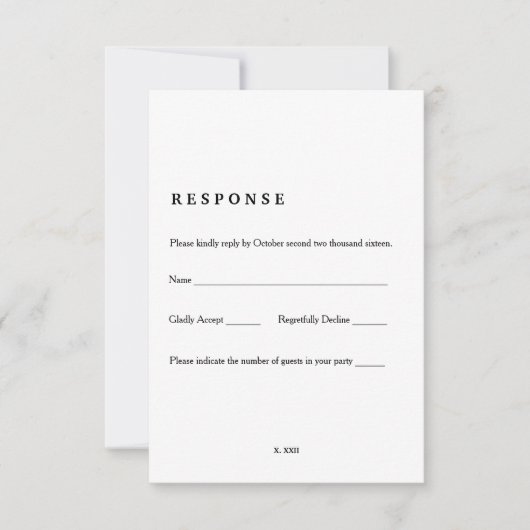 Vintage Buchseite RSVP-Karte RSVP Karte (Vorderseite)