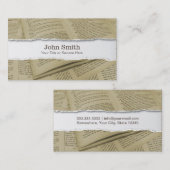 Vintage Buchseiten - gerissene Visitenkarten Visitenkarte (Vorne/Hinten)