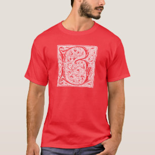 Vintage Buchstabe B Monogramm Schwarz Weiß "B" Ini T-Shirt
