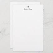 Vintage Buchstabe-Presse-Greif-Linie Kunst Briefpapier (Vorne/Hinten)