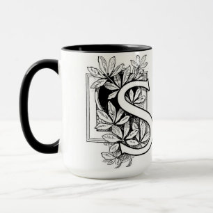 Vintage-Buchstabe 'S' Collage - Tasse