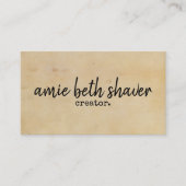 Vintage Buchstabegeschäftskarte Visitenkarte (Vorderseite)