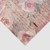 Vintage Buchstaben und Aquarellfarben-Blume Seidenpapier (Ausschnitt)