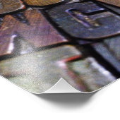 Vintage Buchstabentextur Fotodruck (Ecke)